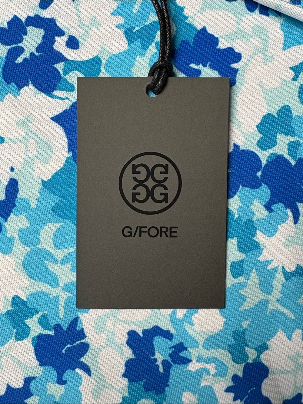 NWT G/FORE Camo Floral Tech Piqué Golf Polo Blue S - Picture 14 of 15
